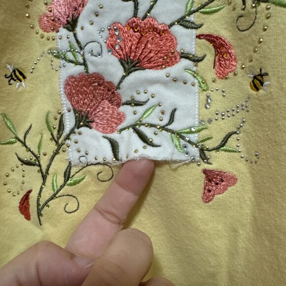 Vtg Decorated Originals Womens Size Med Sweatshirt Pullover Embroidered spring - Picture 3 of 16
